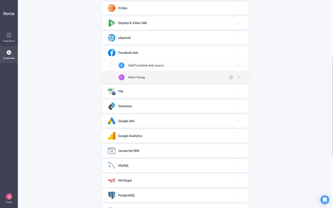 Add your Facebook Ads account and simply select it from the list of accounts available Add your Facebook Ads account and simply select it from the list of accounts available
