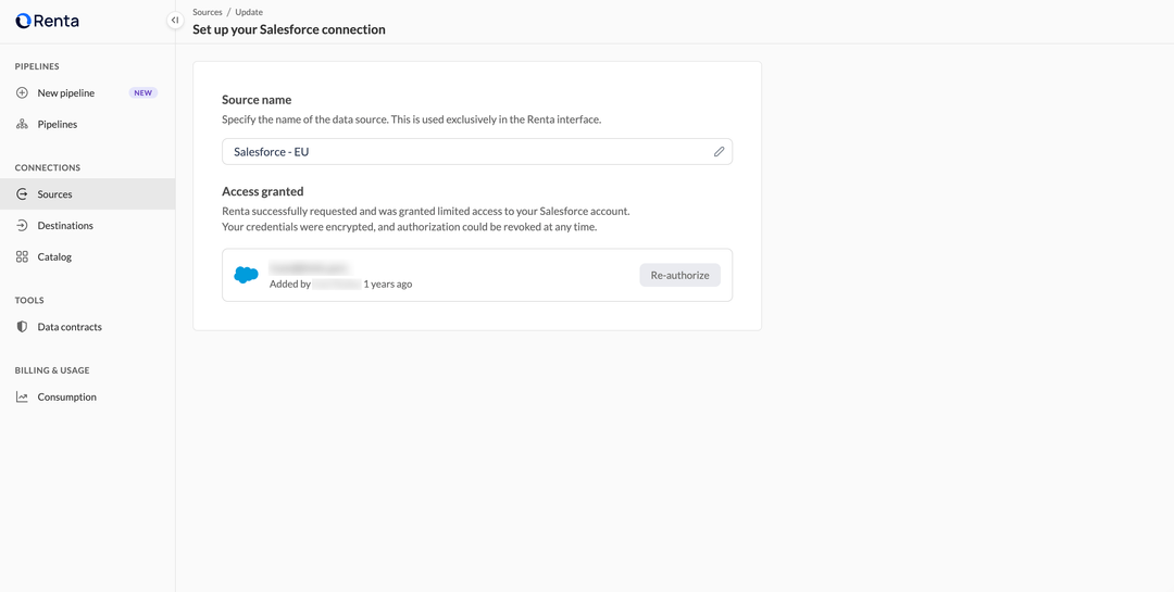 Configure Salesforce source