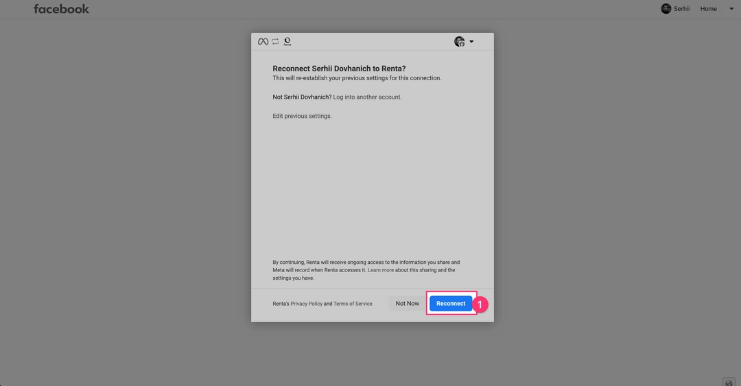 Предоставление доступа к Facebook Ads