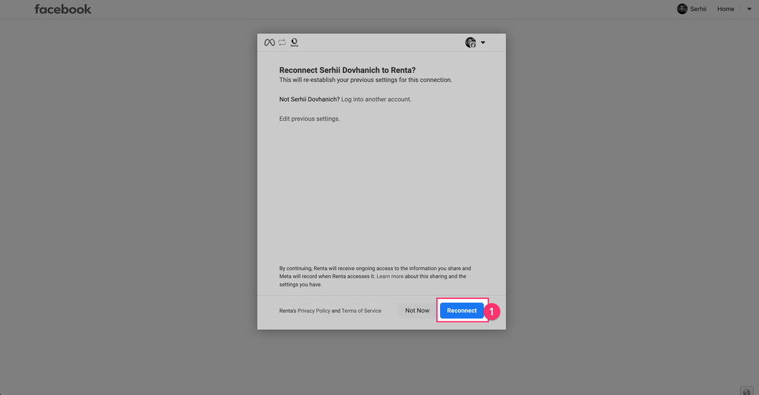 Предоставление доступа к Facebook Ads
