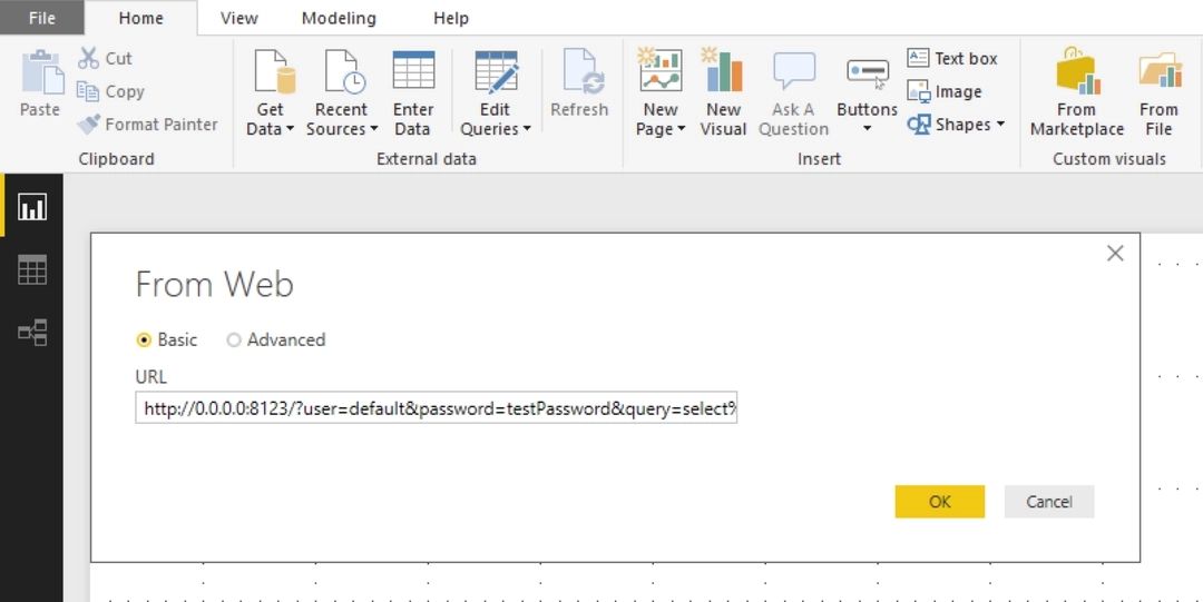 Power BI Web data source