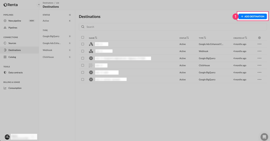 Navigate to Destinations