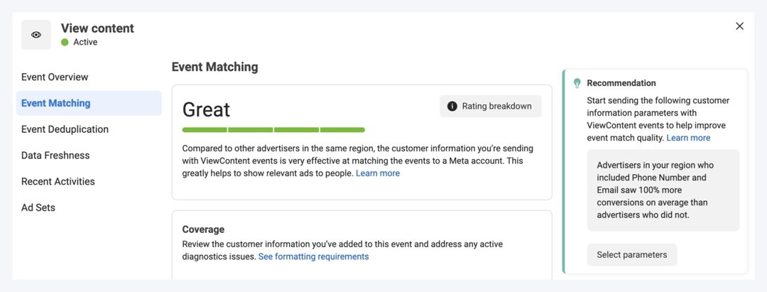 Facebook Pixel event name