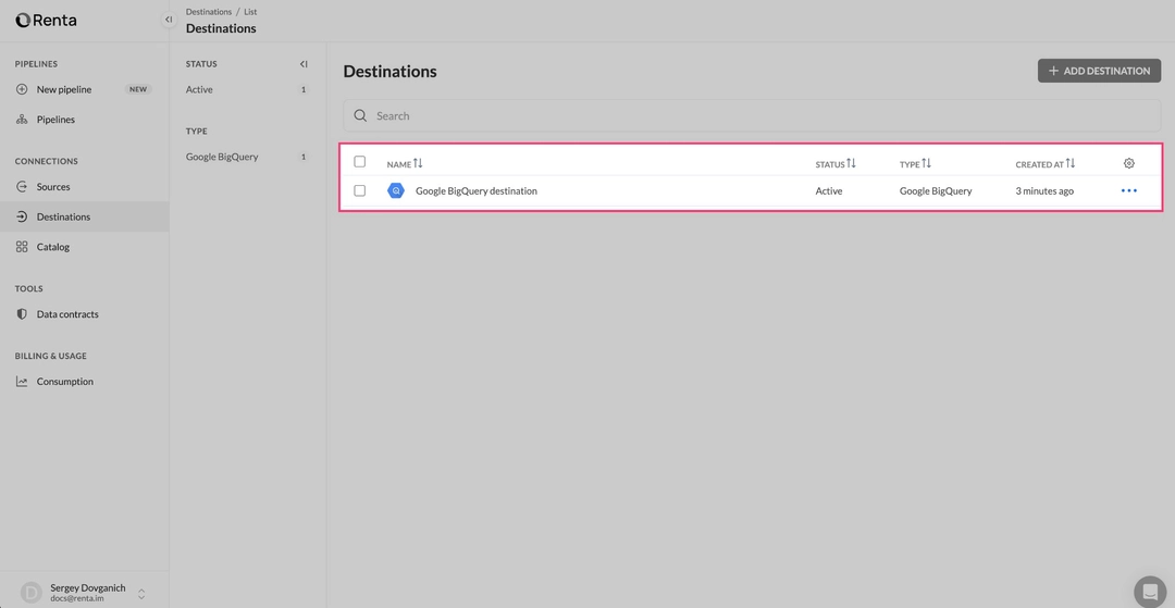 Verify BigQuery Connection