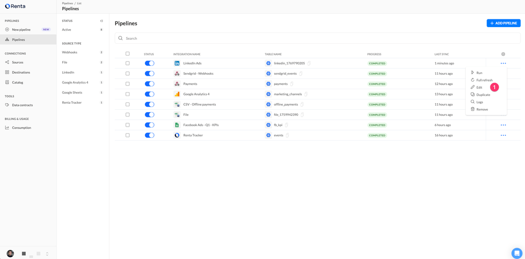 Navigate to settings