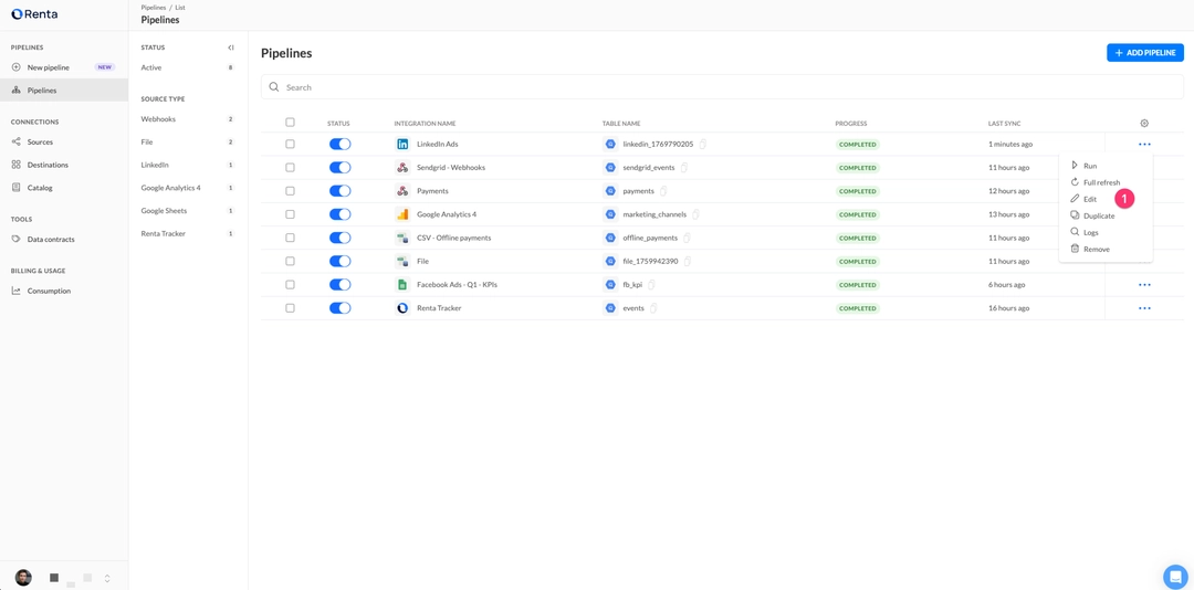 Navigate to settings