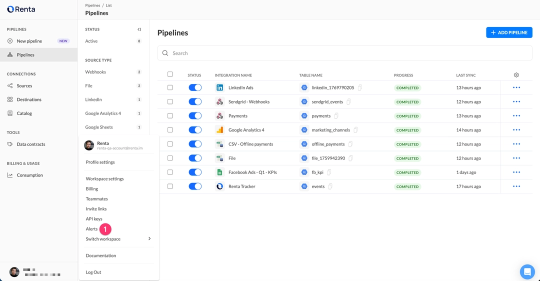 Navigate to Notification channels