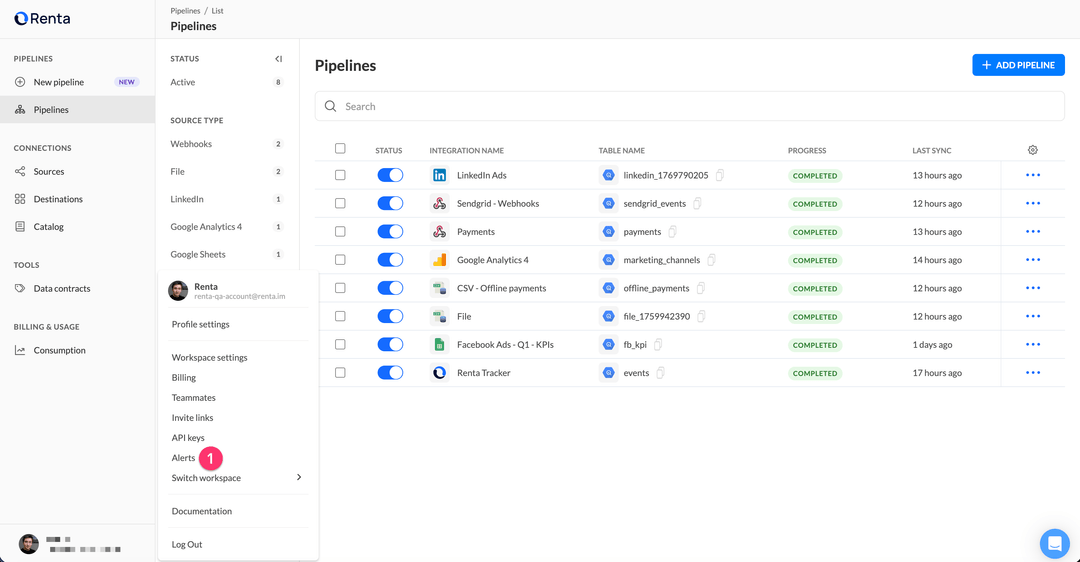 Перейдите в Notification channels