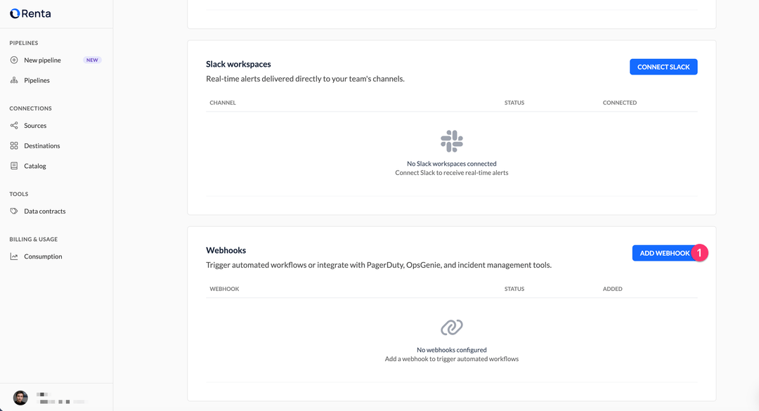Добавьте webhook