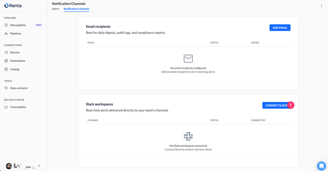 Нажмите Connect Slack